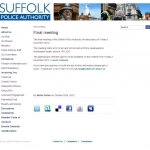 Suffolk Police Authority news article