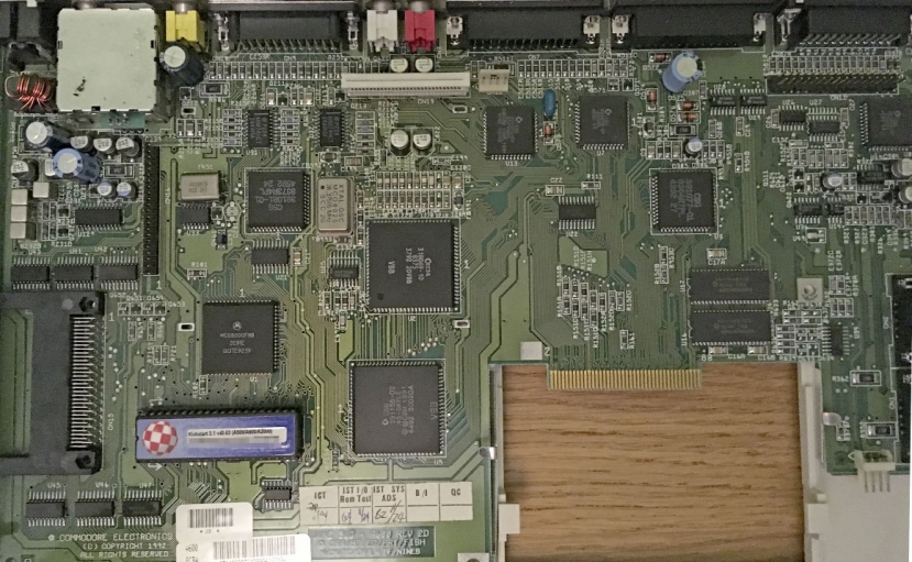 Amiga 600 PCB Motherboard Amiga being RetroBrighted