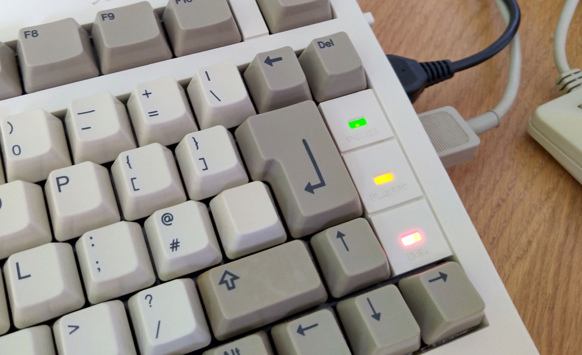 Amiga with red LED